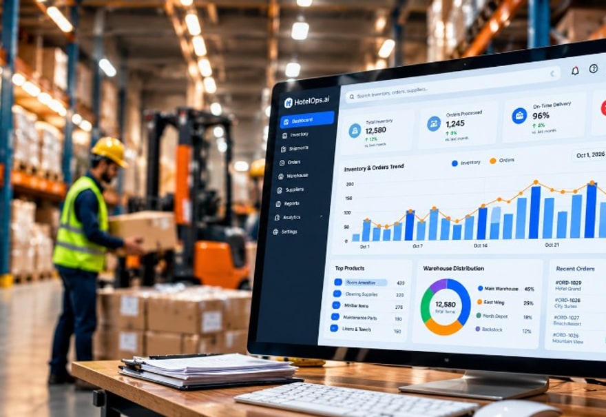 Logistics dashboard for demand planning in a warehouse